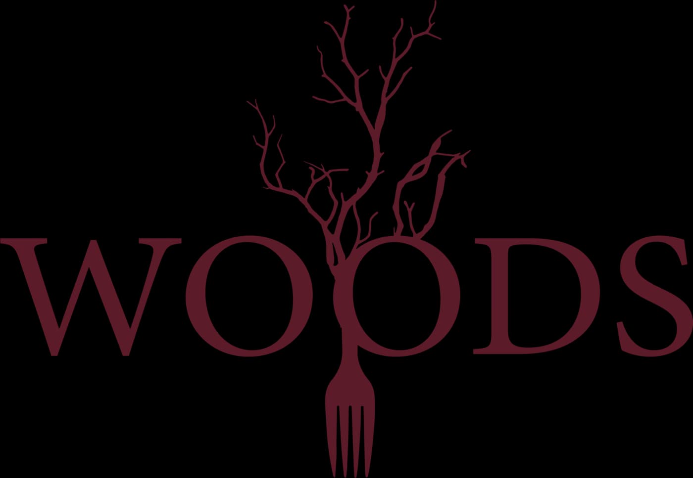 Logo du WOODS, un arbre dont le tronc se termine en fourchette